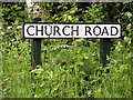 TM4585 : Church Road sign by Geographer