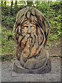 SK3455 : The Green Man, Crich Tramway Village Sculpture Trail by David Dixon