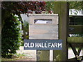 TM3076 : Old Hall Farm sign by Geographer