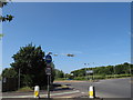 TQ0476 : Airliner landing over trees by the River Colne by David Hawgood