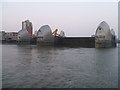 TQ4179 : Raised barrier gate at Thames Barrier by John M