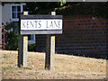 TM3489 : Kents Lane sign by Geographer