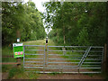 NH9258 : Gate and track, Lochloy Wood, Culbin Forest by Karl and Ali