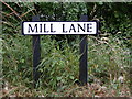 TM3083 : Mill Lane sign by Geographer