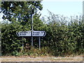 TG2800 : Roadsigns on the B1332 Norwich Road by Geographer