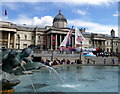 TQ2980 : Clipper Race boat in Trafalgar Square by PAUL FARMER