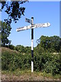 TM2693 : Roadsign on the B1527 Hempnall Road by Geographer