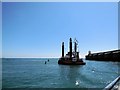 TQ3302 : Dredger leaving Brighton Marina by Paul Gillett