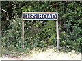 TM1083 : Diss Road sign by Geographer