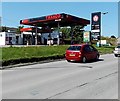 SO1310 : Texaco filling station on the approach to the Nant-y-bwch Roundabout, Tredegar by Jaggery