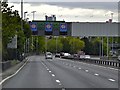 TQ4077 : Overhead Sign Gantry over the A102 near Charlton by David Dixon