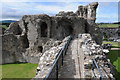 SJ0565 : On the battlements of Denbigh Castle by Philip Halling