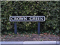 TM1383 : Crown Green sign by Geographer