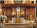 SK7953 : The Church of St Mary Magdalene, Nave Altar and Rood Screen by David Dixon