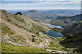 SH6154 : Llyn Glaslyn and Llyn Llydaw by Ian Capper