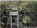 TM4288 : Weston Village sign by Geographer