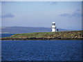 HY3200 : On board ferry from Lyness to Houton - View to Calf of Cava & Lighthouse by Colin Park