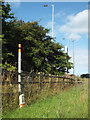 SP1372 : Near M42 junction 3a east, pipeline marker by Robin Stott