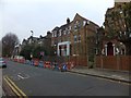 TQ2974 : Pavement repairs in Abbeville Road, Clapham by David Smith