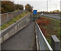 SS7097 : Path at the edge of the M4 motorway, Llansamlet Swansea by Jaggery