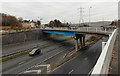 SS7097 : Bridge over the motorway, Llansamlet Swansea by Jaggery