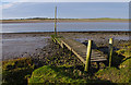 SD4557 : Wooden jetty, Lune estuary by Ian Taylor