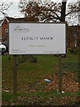 TL2359 : Eltisley Manor sign by Geographer