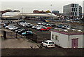 ST3088 : 21st century footbridge, Newport railway station by Jaggery