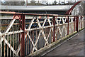 SD9304 : Lattice girder footbridge at Oldham Mumps by Alan Murray-Rust