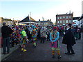 TL2797 : Colourful folk in Whittlesey - Whittlesea Straw Bear Festival 2014 by Richard Humphrey