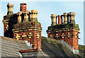 J3171 : Chimneys and chimney pots, Balmoral, Belfast by Albert Bridge