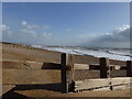 TQ6503 : Groynes at Pevensey Bay by PAUL FARMER