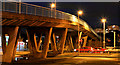 J3474 : Station Street/Bridge End flyover (night view), Belfast - February 2014 by Albert Bridge