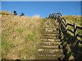 SK1283 : Steps on the way to the top - Mam Tor, Castleton, Derbyshire by Martin Richard Phelan