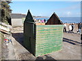 SZ1992 : Mudeford: beach hut 80 is facing the wrong way by Chris Downer