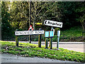 TM4190 : Roadsigns on Ringsfield Road by Geographer