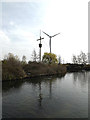 TL2668 : Pond & Wind Turbine at Wood Green Animal Shelter by Geographer