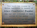 SD5378 : Memorial plaque, Holme Park Quarry by Karl and Ali