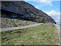 SH7076 : The railway and A55 trunk road above the former Brundrit's Wharf by Steve  Fareham