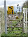 SK7939 : Emergency telephone, Orston Lane level crossing by Alan Murray-Rust