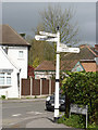 SK6443 : Fingerpost, Nottingham Road/Church Road, Burton Joyce by Alan Murray-Rust