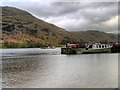 NY3916 : Steamer Passing Glenridding Pier by David Dixon