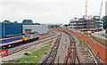 SP8113 : Northwards from Aylesbury Station, 1991 by Ben Brooksbank