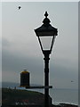 NZ9011 : Solar-powered street lamp on Church Steps by Humphrey Bolton