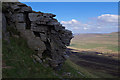 SD8373 : Gritstone outcrop, Pen-y-ghent by Ian Taylor