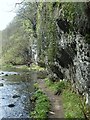 SK1272 : Chee Dale footpath by the River Wye by Andrew Hill