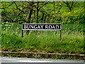 TM3993 : Bungay Road sign by Geographer