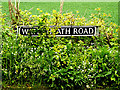 TM4493 : Waterheath Road sign by Geographer