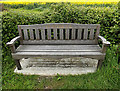 TM3384 : St.Peter South Elmham seat by Geographer