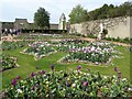 TL0935 : Wrest Park - flower beds by Rob Farrow